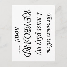 Stemmen voor toetsenbord zeggen: moet afspelen briefkaart