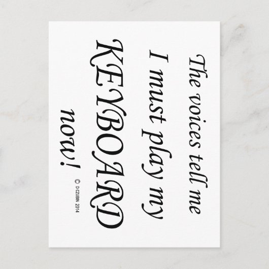 Stemmen voor toetsenbord zeggen: moet afspelen briefkaart (Voorkant)