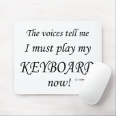 Stemmen voor toetsenbord zeggen: moet afspelen muismat (Met muis)