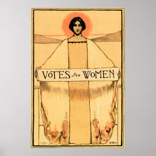 STEMMEN VOOR VROUWEN 1913 Amerikaanse vrouwen Poster