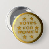 Stemmen voor vrouwen Historic Star Suffrage Pin Ronde Button 7,6 Cm (Voorkant /achterkant)