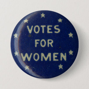 Stemmen voor vrouwen Historic Star Suffrage Pin Ronde Button 7,6 Cm