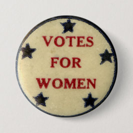Stemmen voor vrouwen Historic Star Suffrage Pin Ronde Button 7,6 Cm