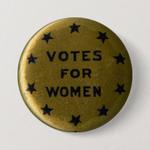 Stemmen voor vrouwen Historic Star Suffrage Pin Ronde Button 7,6 Cm