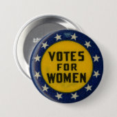 Stemmen voor vrouwen Historic Star Suffrage Pin Ronde Button 7,6 Cm (Voorkant /achterkant)