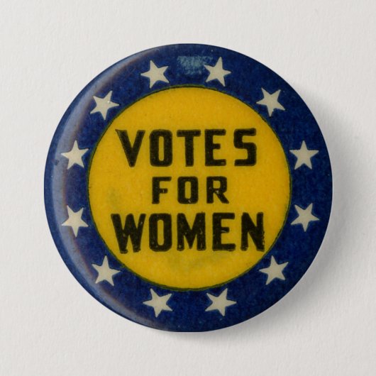 Stemmen voor vrouwen Historic Star Suffrage Pin Ronde Button 7,6 Cm (Voorkant)