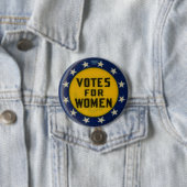 Stemmen voor vrouwen Historic Star Suffrage Pin Ronde Button 7,6 Cm (In situ)