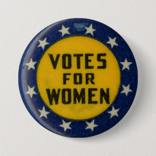Stemmen voor vrouwen Historic Star Suffrage Pin Ronde Button 7,6 Cm