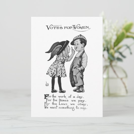 Stemmen voor vrouwen kaart (Staand voorkant)