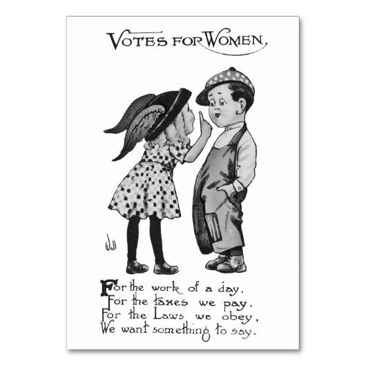 Stemmen voor vrouwen kaart (Voorkant)