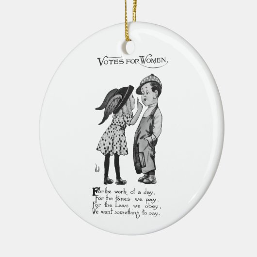 Stemmen voor vrouwen keramisch ornament (Links)