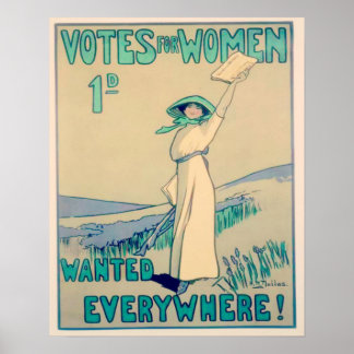 Stemmen voor vrouwen overal poster