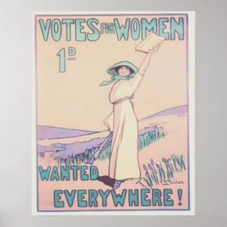 Stemmen voor vrouwen overal poster