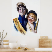 Stemmen voor vrouwen - Overlijden vrouwen, 1915 Poster (Keuken)