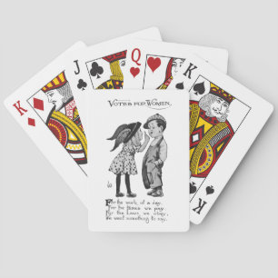 Stemmen voor vrouwen pokerkaarten