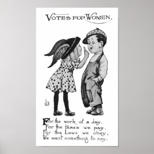 Stemmen voor vrouwen poster