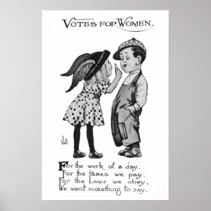 Stemmen voor vrouwen poster
