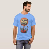 Stemmen voor Vrouwen Protestbord T-shirt (Voorkant volledig)