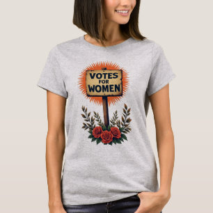 Stemmen voor Vrouwen Protestbord T-shirt
