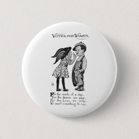 Stemmen voor vrouwen ronde button 5,7 cm (Voorkant)
