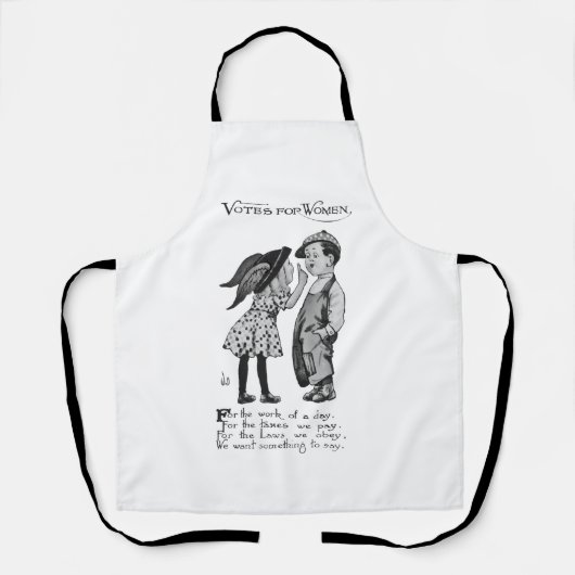 Stemmen voor vrouwen schort (Voorkant)