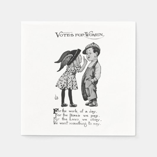 Stemmen voor vrouwen servet (Voorkant)