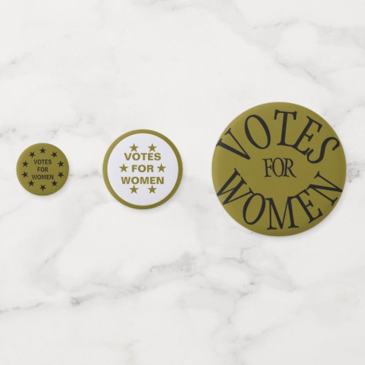 Stemmen voor Vrouwen Stemmen voor Button Party Dec Confetti (Voorkanten)