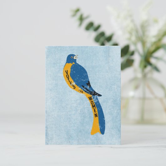 Stemmen voor vrouwen  stemrecht Beweging Vogel Briefkaart (Staand voorkant)