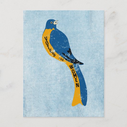 Stemmen voor vrouwen  stemrecht Beweging Vogel Briefkaart (Voorkant)