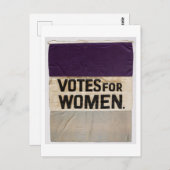"STEMMEN VOOR VROUWEN" Suffragette Banner 1910-192 Briefkaart (Voorkant / Achterkant)