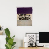 "STEMMEN VOOR VROUWEN" Suffragette Banner 1910-192 Poster (Thuiskantoor)