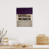 "STEMMEN VOOR VROUWEN" Suffragette Banner 1910-192 Poster (Keuken)