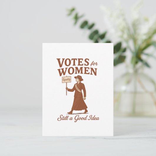 Stemmen voor vrouwen,  suffragette kunst briefkaart (Staand voorkant)