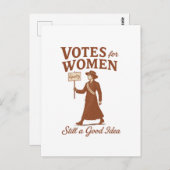 Stemmen voor vrouwen,  suffragette kunst briefkaart (Voorkant / Achterkant)