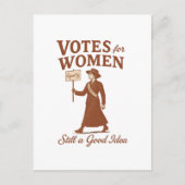 Stemmen voor vrouwen,  suffragette kunst briefkaart (Voorkant)