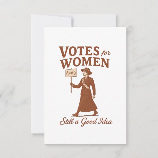 Stemmen voor vrouwen,  suffragette kunst kaart (Voorkant)
