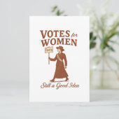 Stemmen voor vrouwen,  suffragette kunst kaart (Staand voorkant)