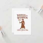 Stemmen voor vrouwen,  suffragette kunst kaart (Voorkant / Achterkant in situ)