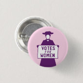 Stemmen voor Vrouwen Suffragette Ronde Button 3,2 Cm (Voorkant /achterkant)