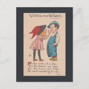 Stemmen voor vrouwen - Vintage vrouwenrechten Briefkaart