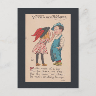 Stemmen voor vrouwen - Vintage vrouwenrechten Briefkaart