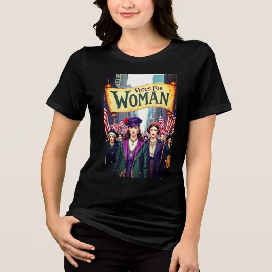 Stemmen voor vrouwenkiesrecht 2025 Tri-Blend shirt (Voorkant)
