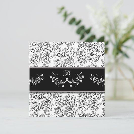 Stemmen voor wedrennen - Uitnodiging - Monogram (Staand voorkant)