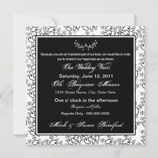 Stemmen voor wedrennen - Uitnodiging - Monogram (Achterkant)