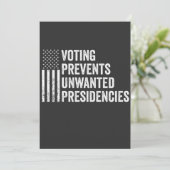 Stemmen voorkomt ongewenst Amerikaans presidentsch Kaart (Staand voorkant)