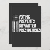 Stemmen voorkomt ongewenst Amerikaans presidentsch Kaart (Voorkant / Achterkant)