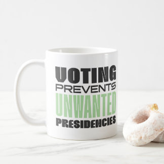Stemmen voorkomt ongewenst presidentschap Amerikaa Koffiemok