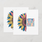 Stemmen voorkomt ongewenst stemgedrag van voorzitt bedankkaart (Voorkant / Achterkant)