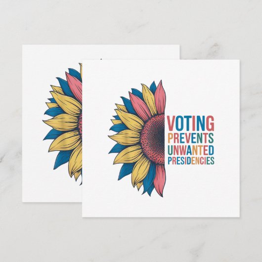 Stemmen voorkomt ongewenst stemgedrag van voorzitt bedankkaart (Voorkant / Achterkant)