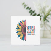 Stemmen voorkomt ongewenst stemgedrag van voorzitt bedankkaart (Staand voorkant)